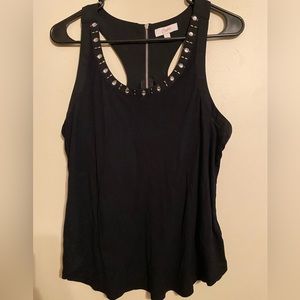Candie’s racer back tank with embellished neckline - Large